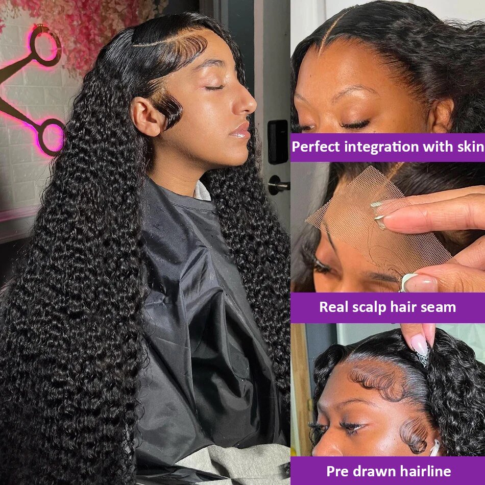 Raw Vietnamese Human Hair Kinky Curly Lace Front Wigs Human Hair Glueless Hd Full Lace Frontal Wigs Human Hair For Black Women