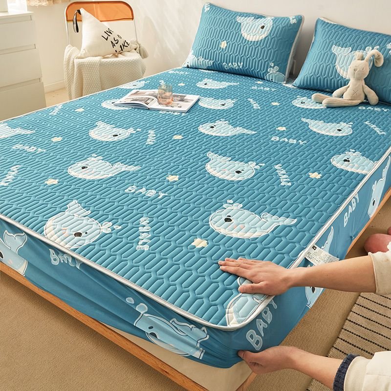Queen size bed cover bolster single piece autumn mattress protector heat-insulating fixed all-inclusive factory direct wholesale