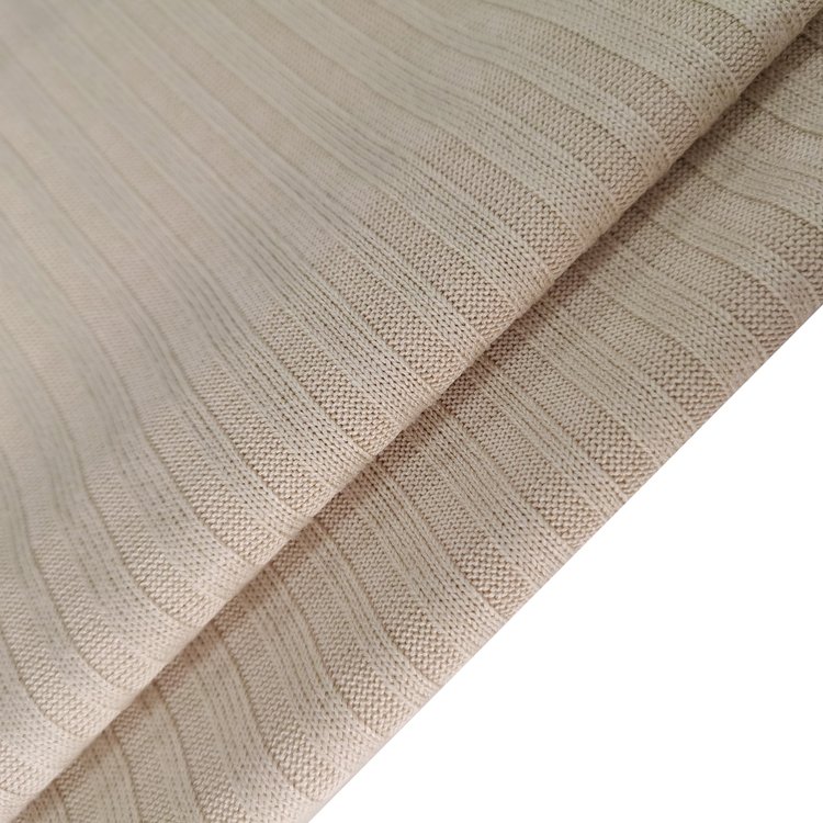 Hot sale Top Quality Wrinkle Resistant Style Poly Rayon Rib Knit Hacci Fabric