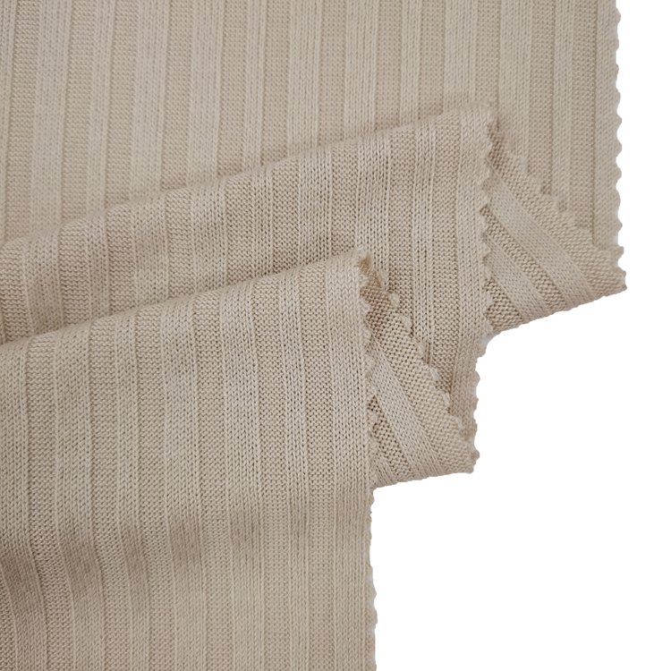 Hot sale Top Quality Wrinkle Resistant Style Poly Rayon Rib Knit Hacci Fabric