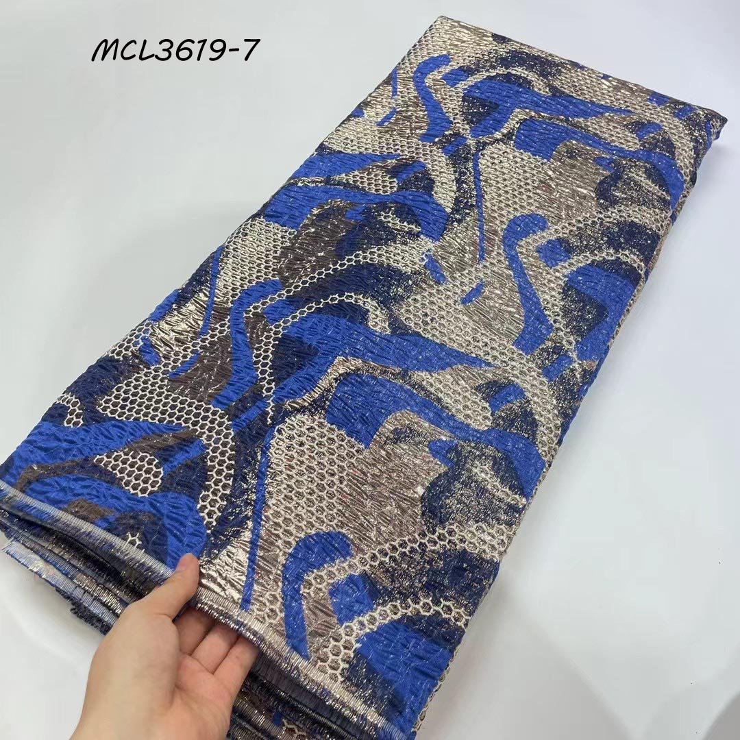 Mikemaycall High Quality 100%Polyester Wholesale African French Lace Fabric Jacquard Brocade Lace For Party Dress material