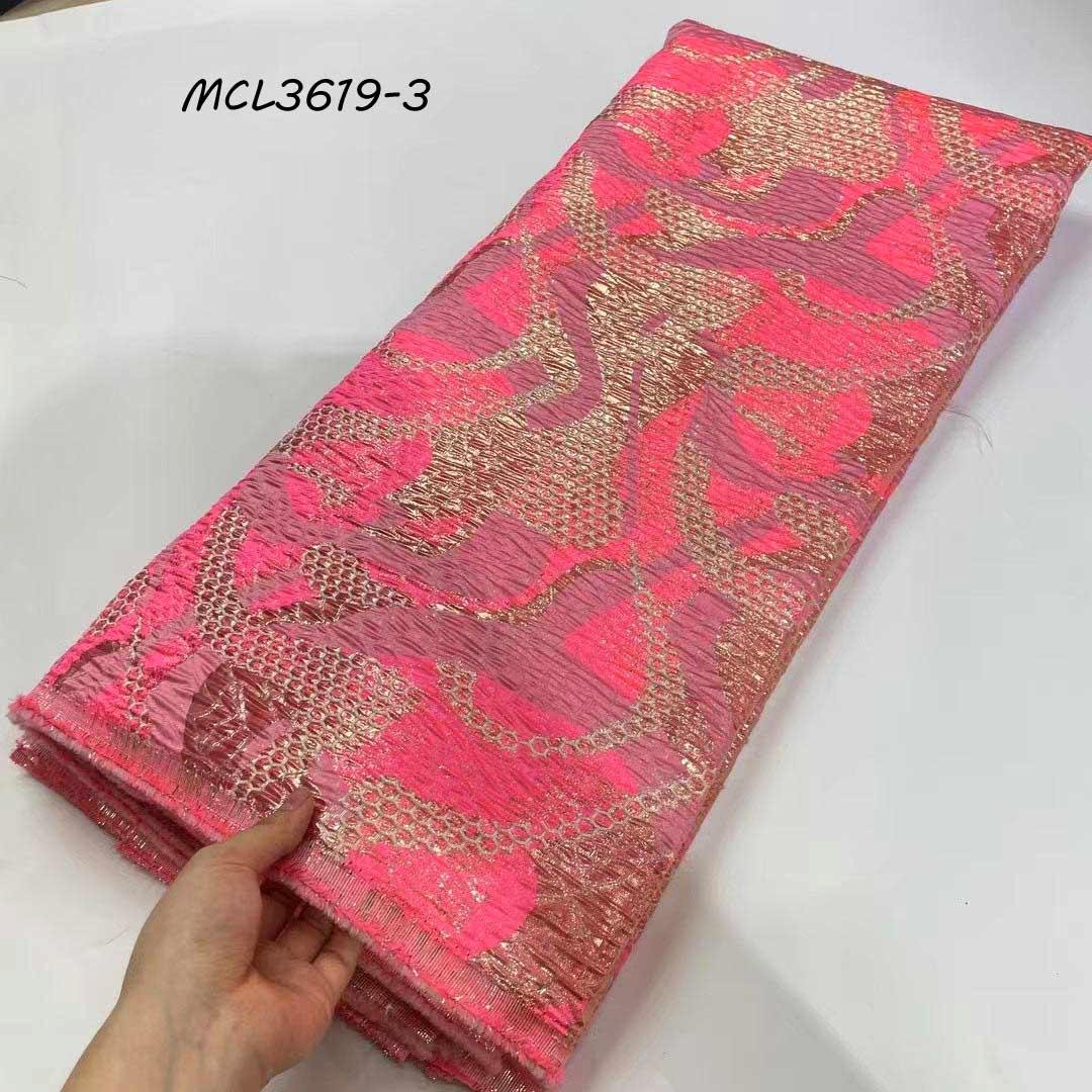 Mikemaycall High Quality 100%Polyester Wholesale African French Lace Fabric Jacquard Brocade Lace For Party Dress material