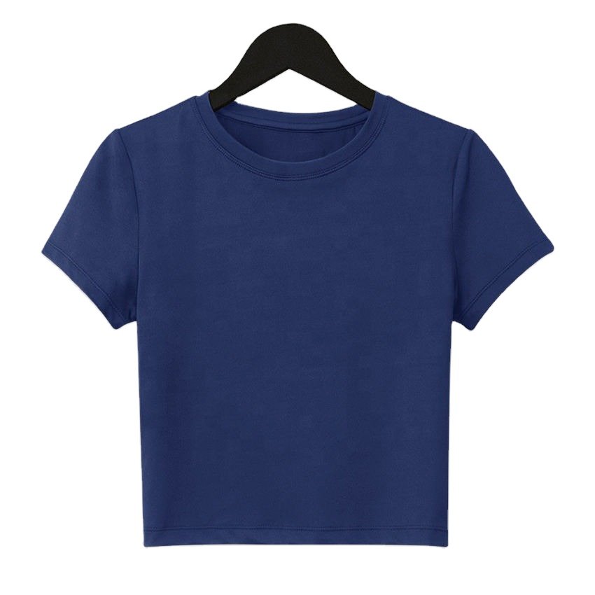 Women Crop T Shirts Premium Quality New Plain Design Slim Fit T-Shirts Short Sleeve Fashion Women's T-shirt