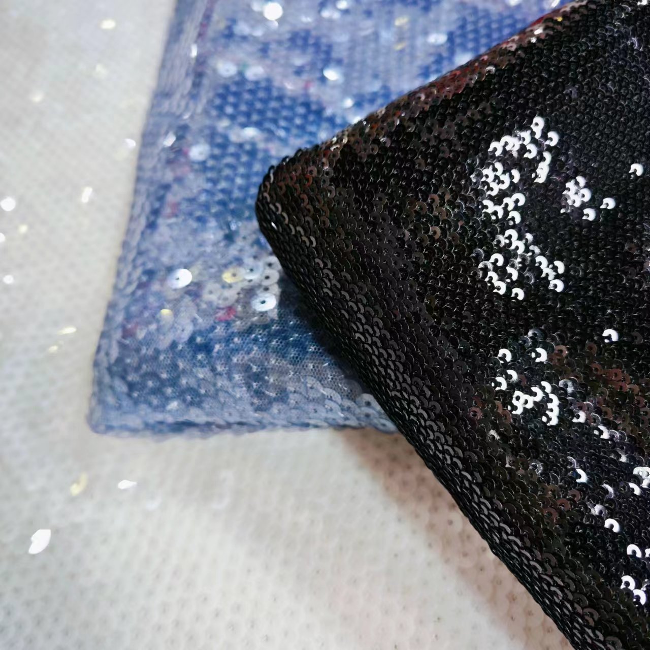 Elegant and beautiful Glitter Mesh Sequin Fabric Textile Embroidery Sequin Fabric For Wedding Party Dresses