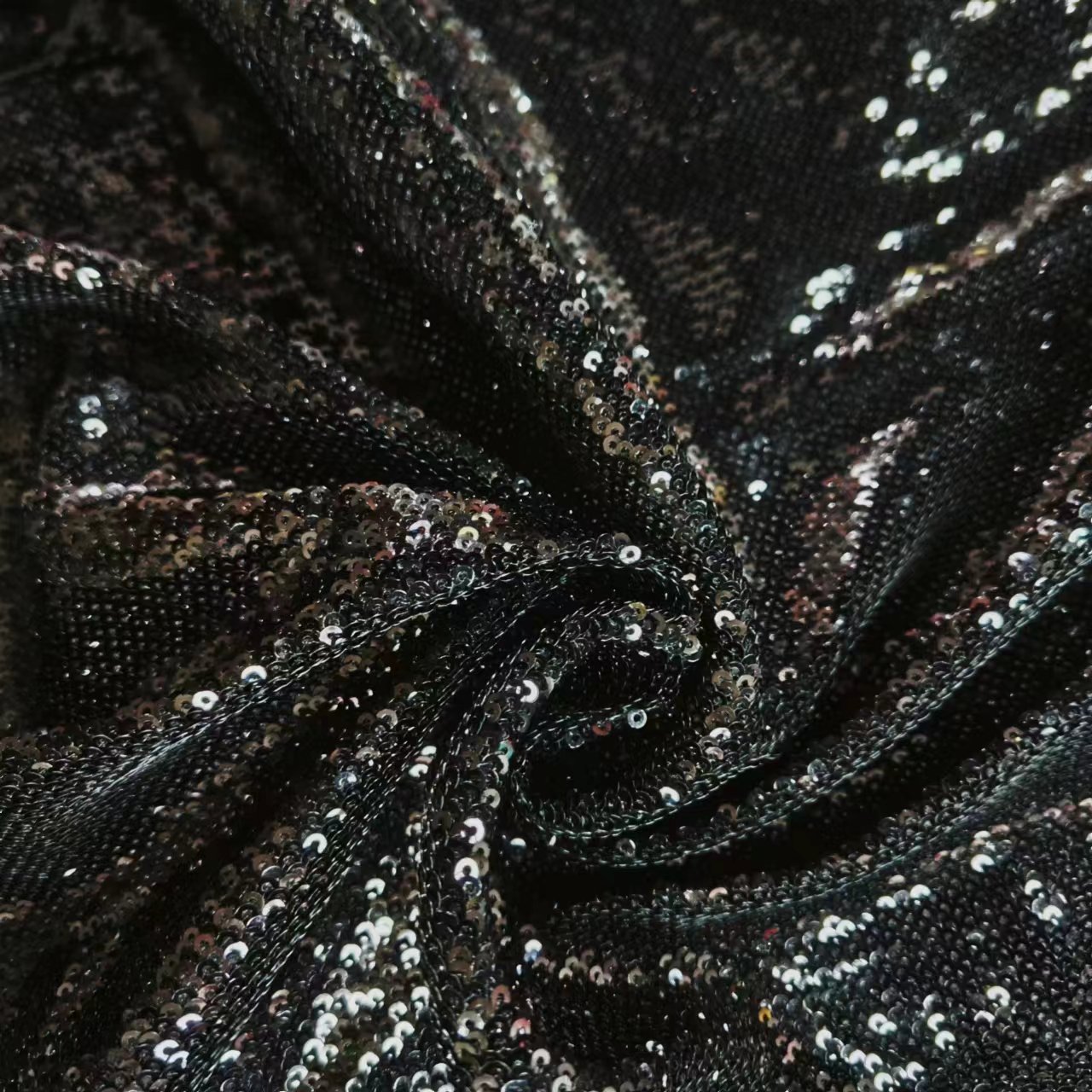 Elegant and beautiful Glitter Mesh Sequin Fabric Textile Embroidery Sequin Fabric For Wedding Party Dresses