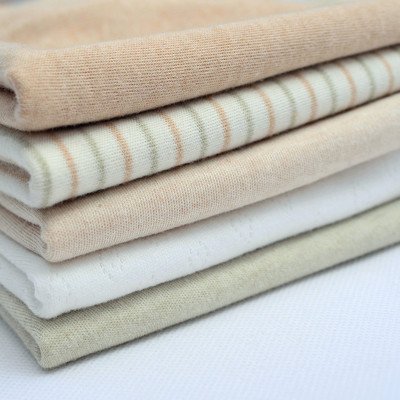 Nature Color Cotton Fabric For Making Baby Interlock Knitting Fabric
