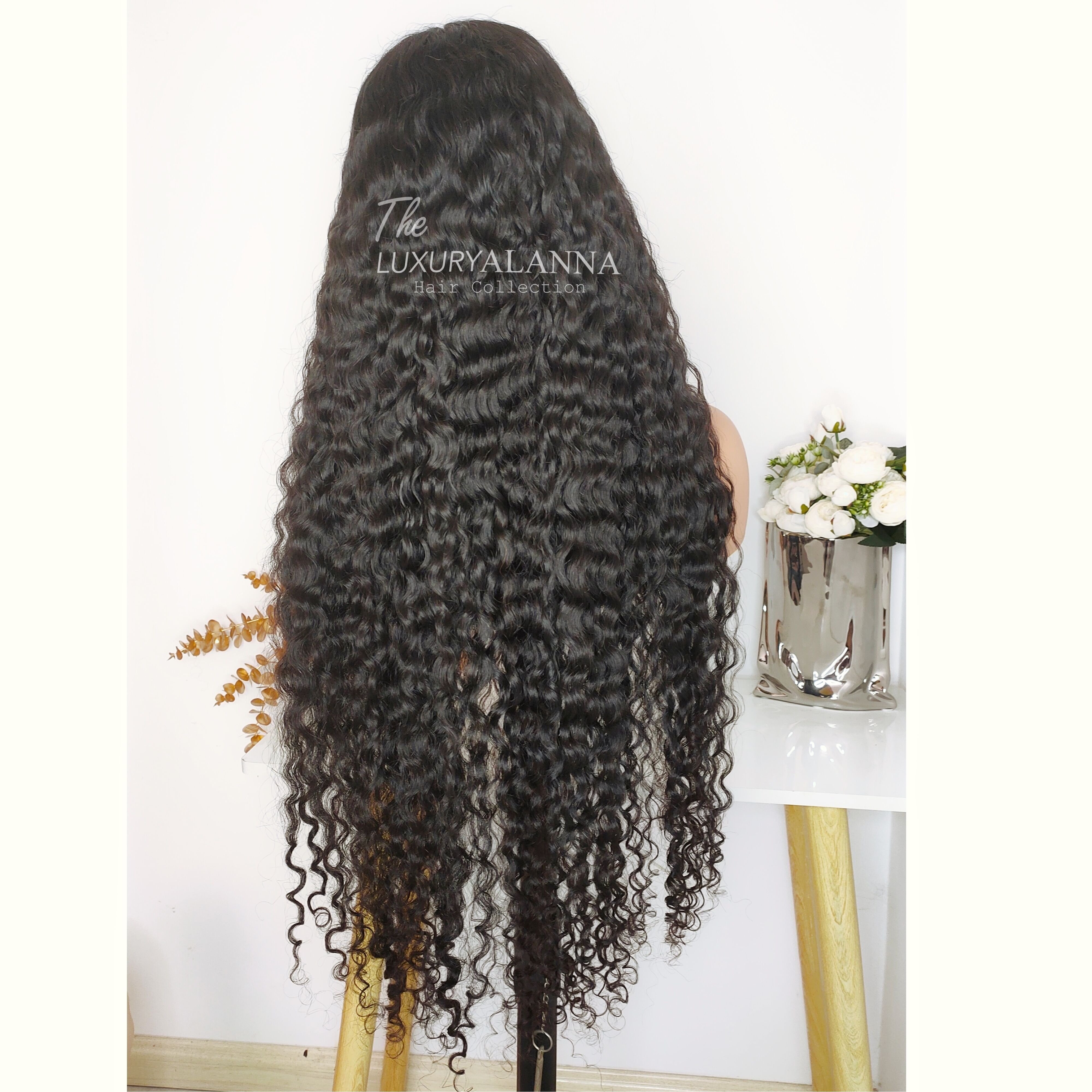 200% Density Long Hair Wig Cambodian Loose Deep Wave Curly Hair Wigs Virgin Human Hair Lace Front Wig 13*4 13*6 HD Swiss Lace