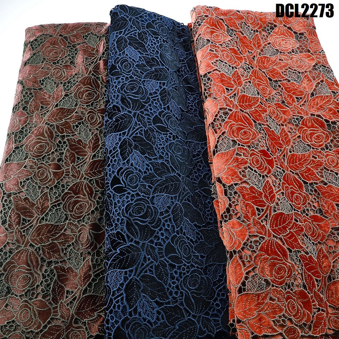 velvet cord lace fabric with stones luxury handcut velvet african lace fabric for Wedding Embroidery women lace fabrics