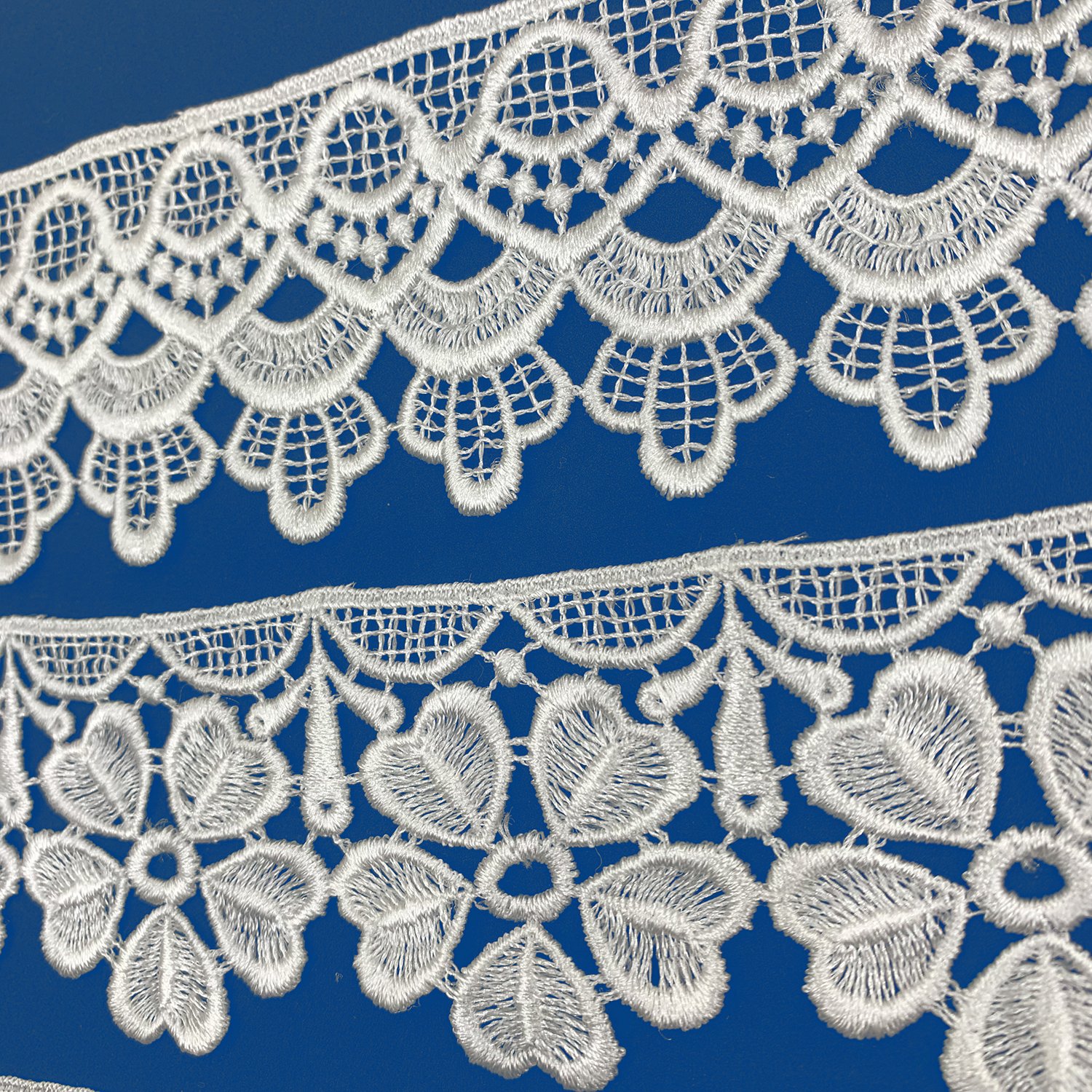 2023 Wholesale Nigerian African Voile Renda Water Soluble mesh tulle embr Mesh Tulle Embroidery Wide Vintage Lace Trim