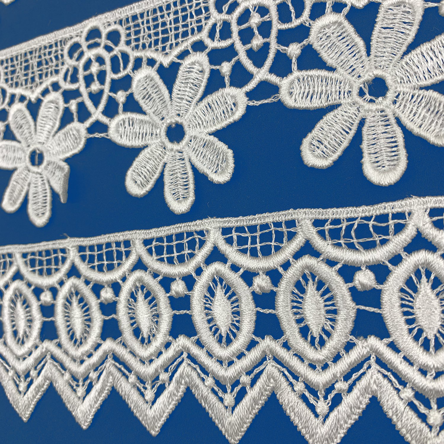 2023 Wholesale Nigerian African Voile Renda Water Soluble mesh tulle embr Mesh Tulle Embroidery Wide Vintage Lace Trim