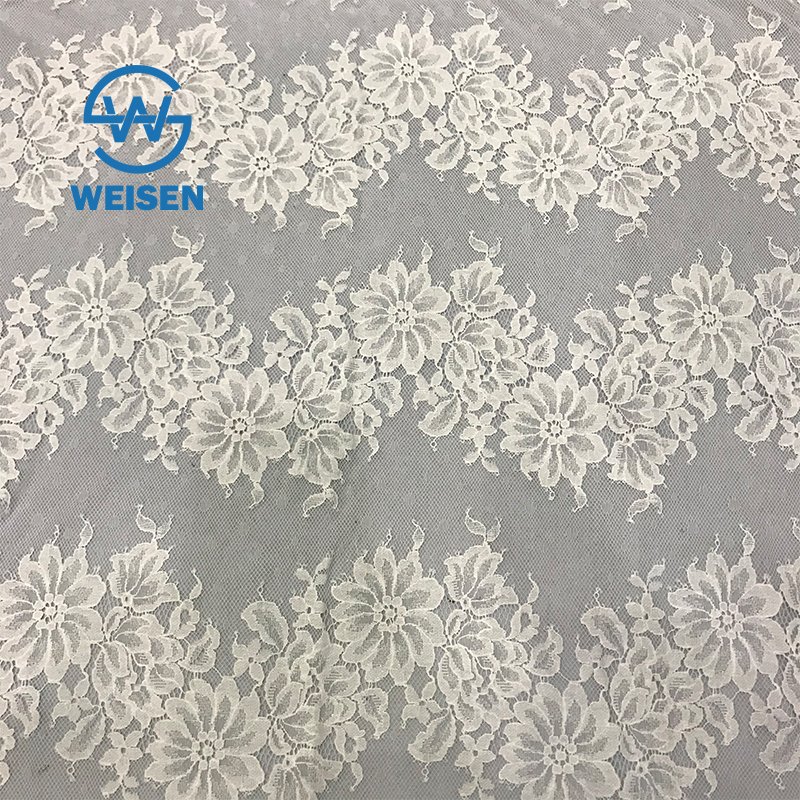 Wholesale Flower White black Embroidery Wedding Net French Lace Fabric