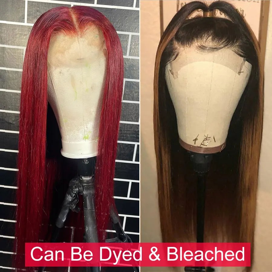 13x4 Raw Indian Lace Frontal Hair Wig, Glueless Full Lace Front Wigs For Black Women, Brazilian Straight Hair Wig Without Glue