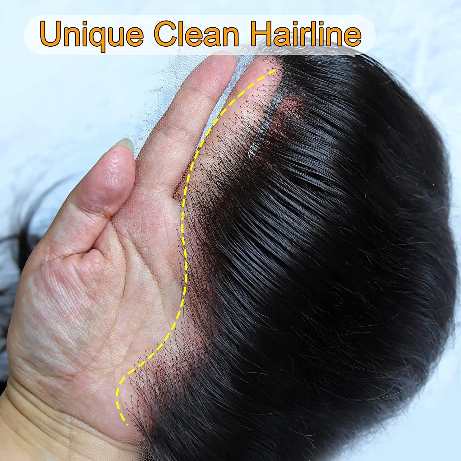 13x4 Raw Indian Lace Frontal Hair Wig, Glueless Full Lace Front Wigs For Black Women, Brazilian Straight Hair Wig Without Glue