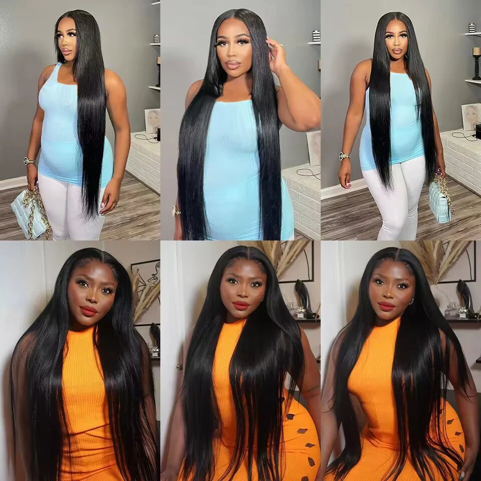 13x4 Raw Indian Lace Frontal Hair Wig, Glueless Full Lace Front Wigs For Black Women, Brazilian Straight Hair Wig Without Glue