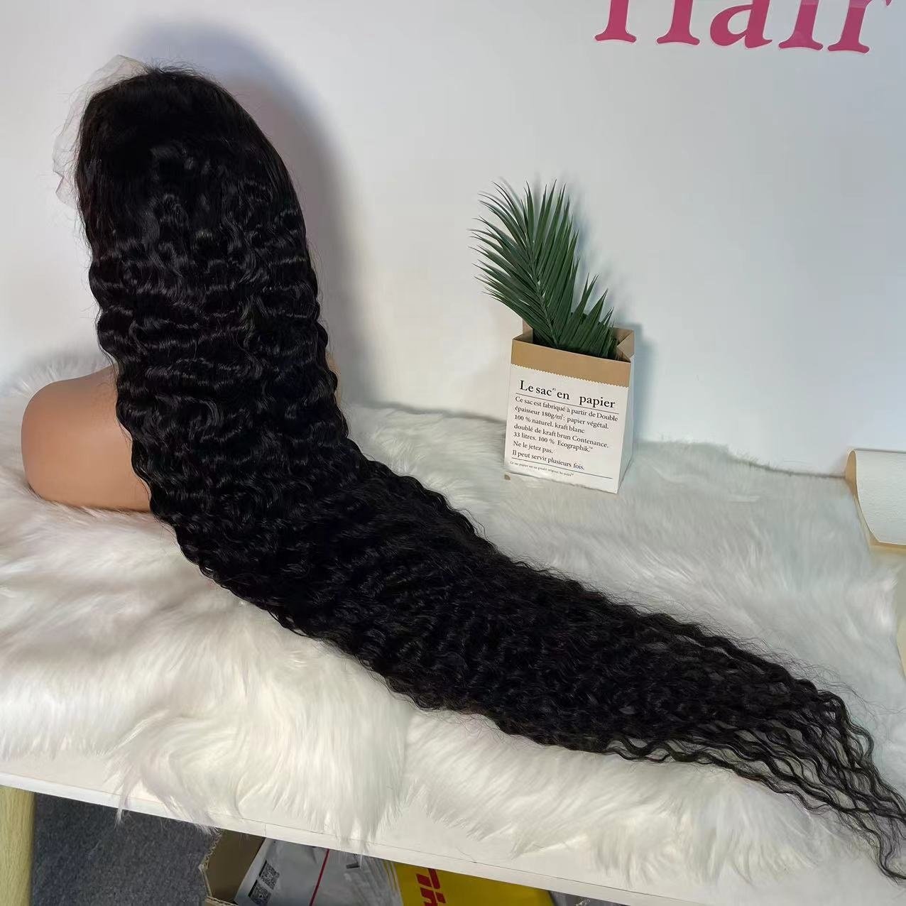 Amararen 13*6 transparent lace Amara curly wave lace frontal wig natural color 100 virgin human hair 40inch lace frontal wigs