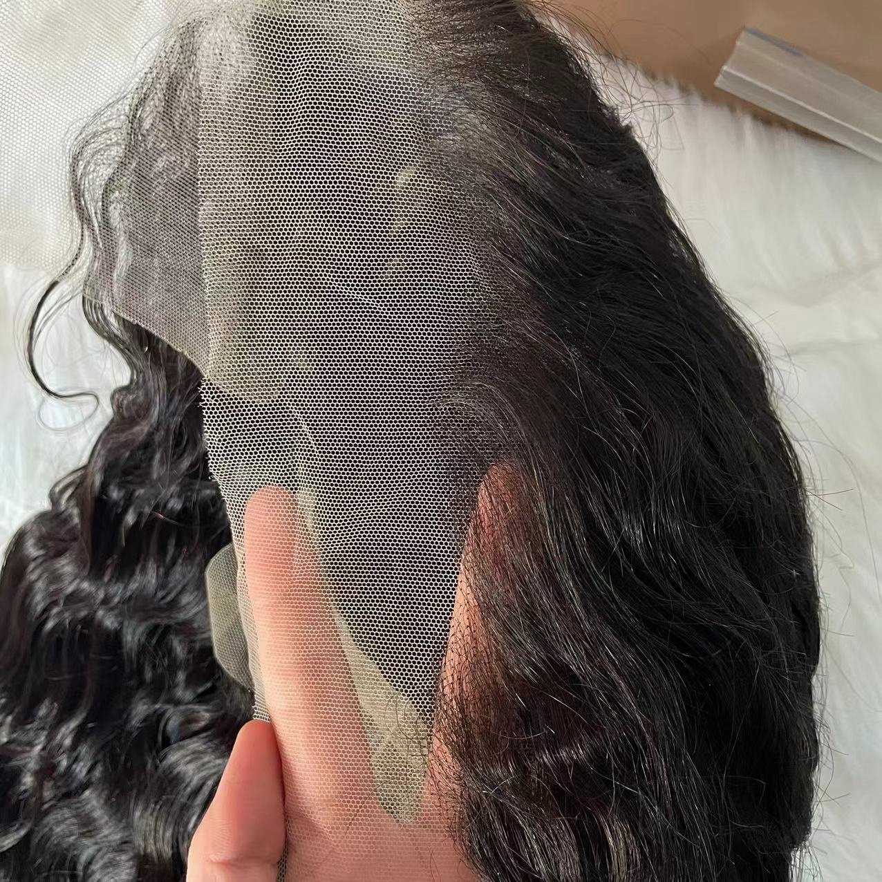 Amararen 13*6 transparent lace Amara curly wave lace frontal wig natural color 100 virgin human hair 40inch lace frontal wigs