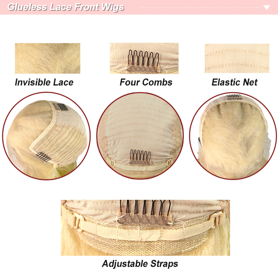 Light Pink Colored Wigs 13x4 Lace Front Closure Wigs Human Hair Pre Plucked Brazilian Virgin Hair Glueless Lace Loose Wave Wigs
