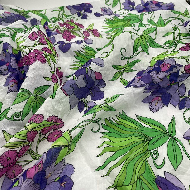 60S 100% Ramie Printed Newest Cheap Hot Sale 2022 High Quality Comfortable Ramie Fabric
