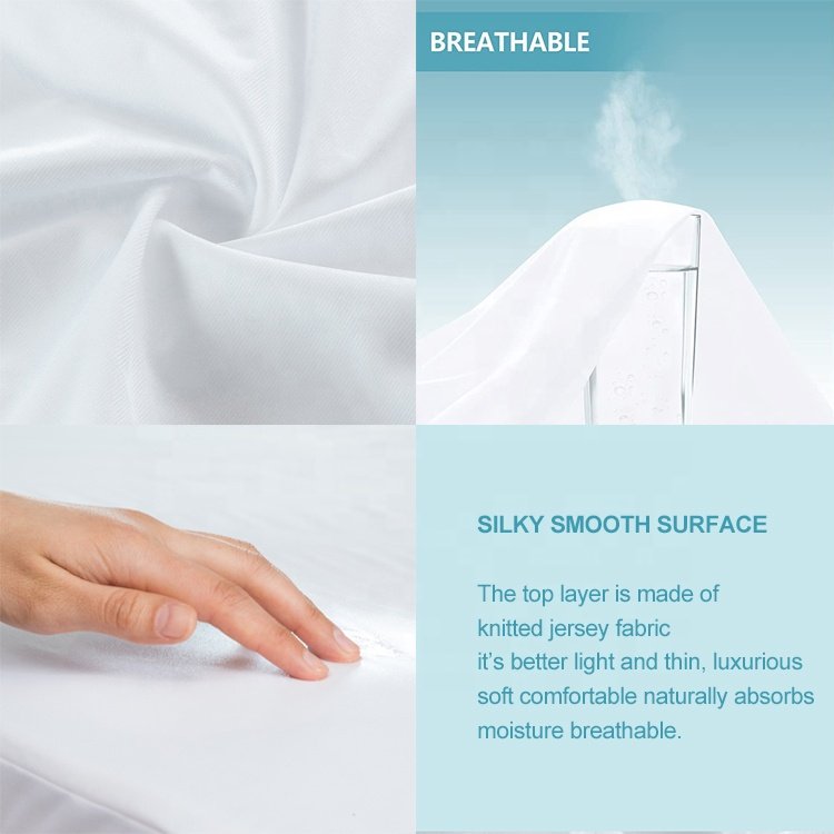 High Quality Home Textile Fabric Manufacturer White Waterproof Terry Cotton Bamboo Soft PUL Fabric Laminated TPU TPEE Fabric