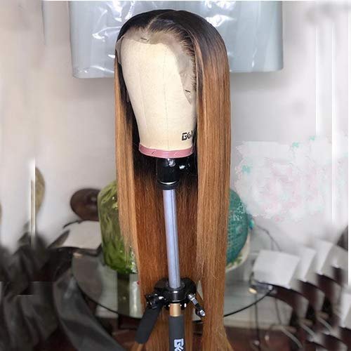 Factory Wholesale Price T27# Colored Brazilian Human Hair Natural Hairline 13*6 Lace Front Wig For All Women