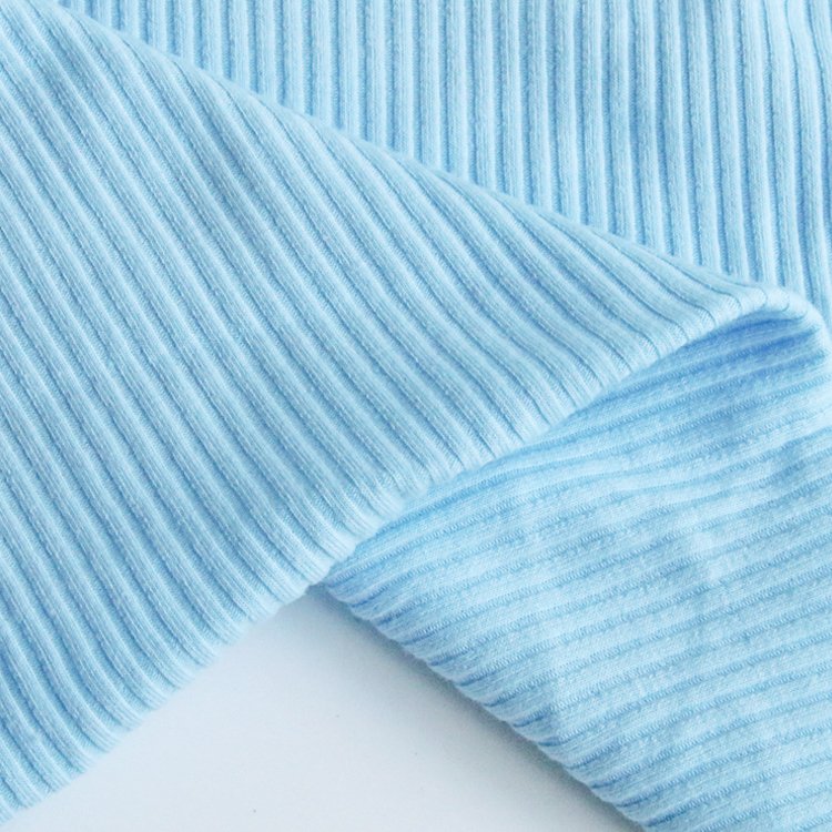 High Elastic 93%cotton 7%spandex 4*3 Stretch Light Pit Knitted Rib Fabric for T-shirt