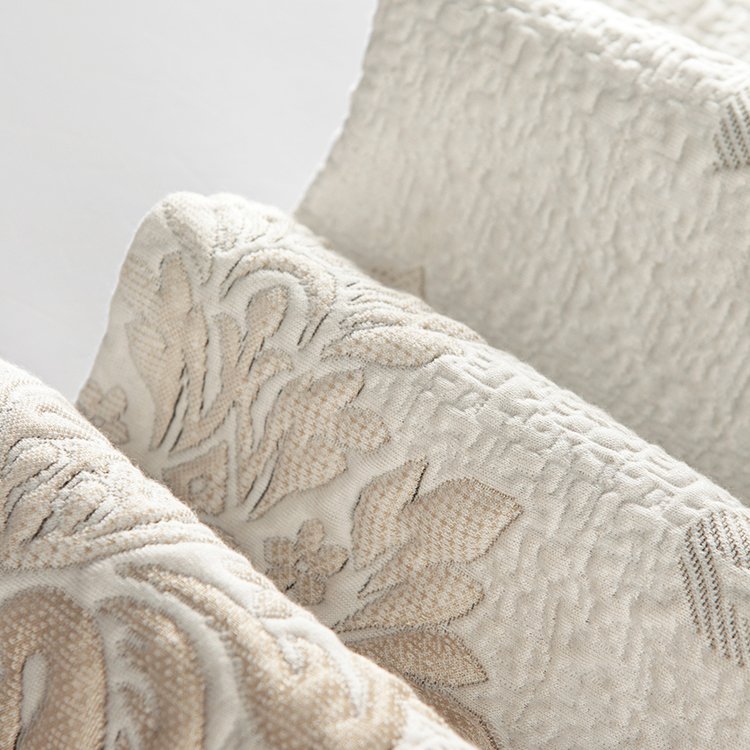 Environmental Knit Fabrics Rib Knit Mattress Ticking Fabric Polyester Knitted Mattress Fabric