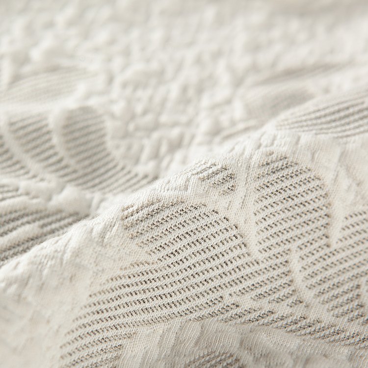 Environmental Knit Fabrics Rib Knit Mattress Ticking Fabric Polyester Knitted Mattress Fabric