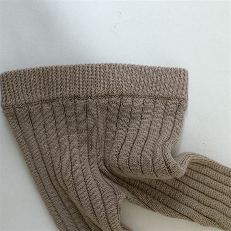 newborn 100% cotton pleated spring leggings Baby knitted fashion solid color long pants infant ODM trousers