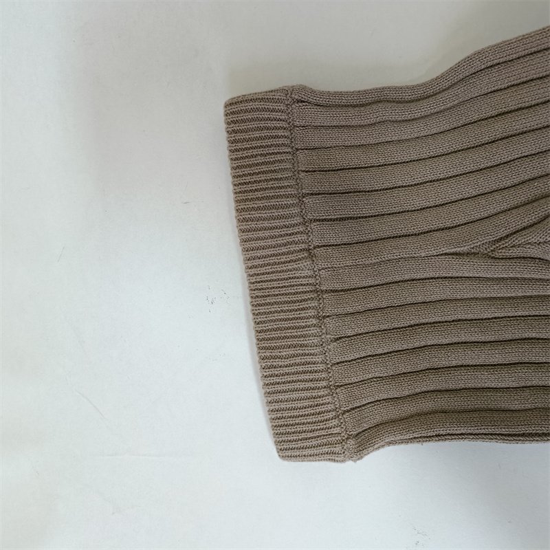 newborn 100% cotton pleated spring leggings Baby knitted fashion solid color long pants infant ODM trousers