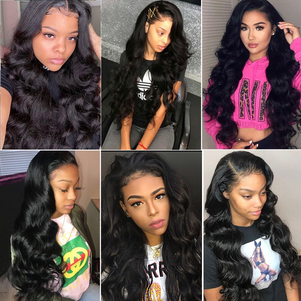 Natural Body Wave Human Hair Lace Front Wig Raw Peruvian Virgin Full Lace Human Hair Wig HD Lace Frontal Wig For Black Women