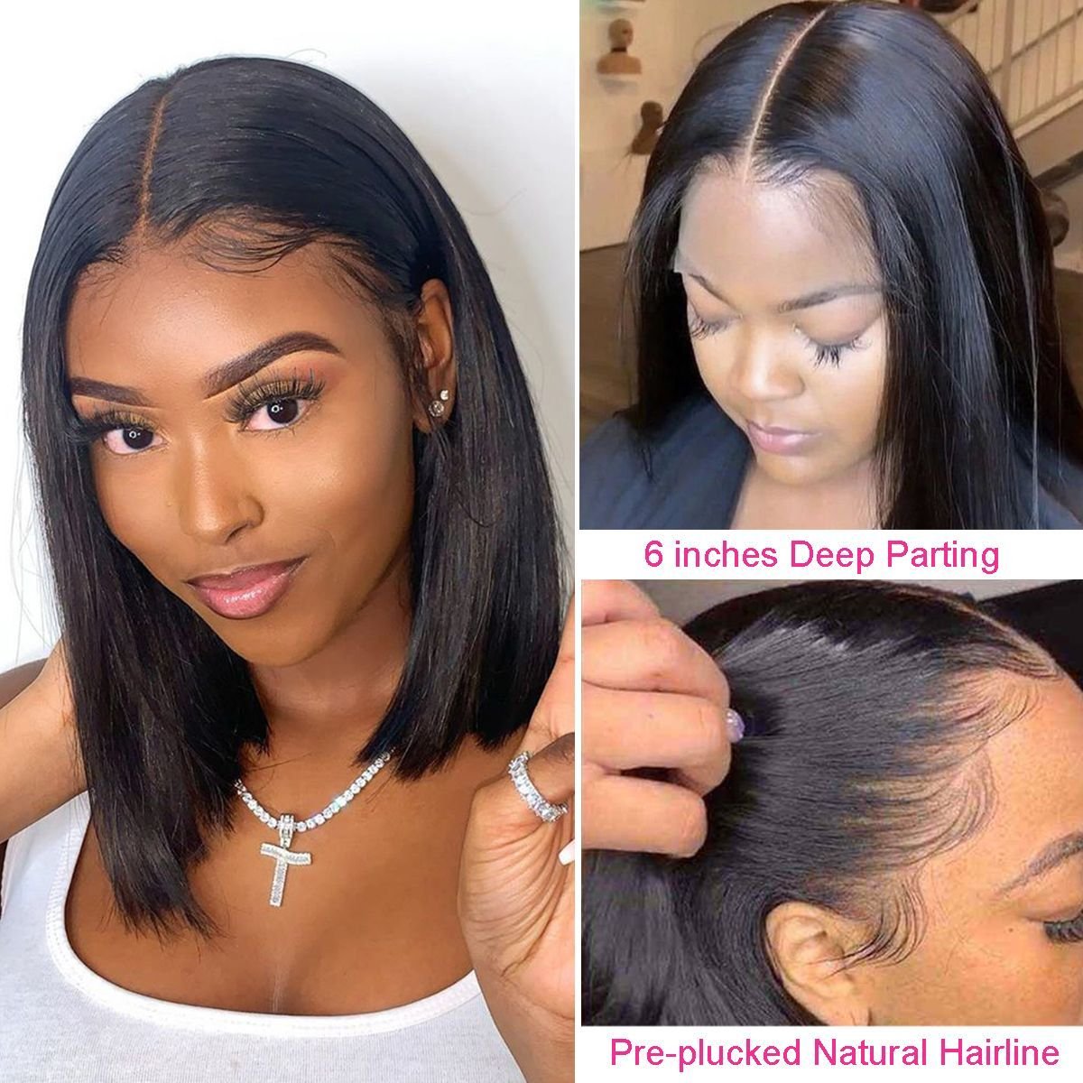 Ready To Ship China Brazilian Asymmetrical Women Kinky Straight Afro Purple Blend Pink Color Hd Bob Wigs Lace Human Hair