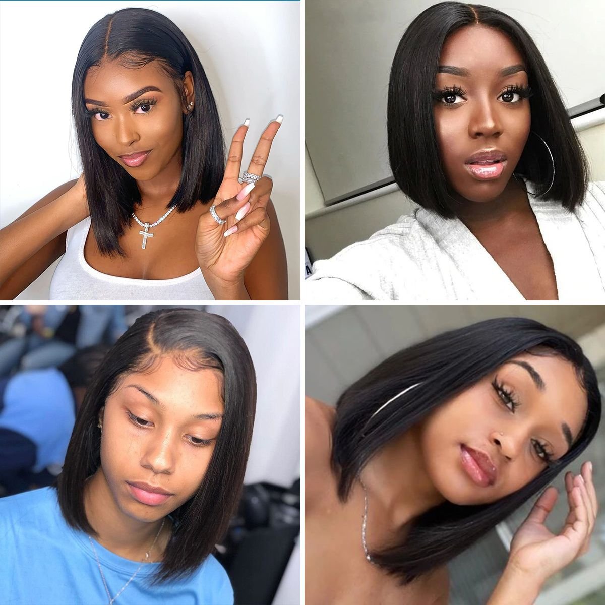 Ready To Ship China Brazilian Asymmetrical Women Kinky Straight Afro Purple Blend Pink Color Hd Bob Wigs Lace Human Hair