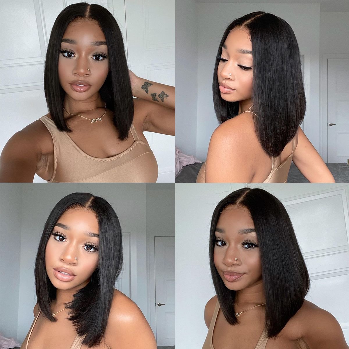 Ready To Ship China Brazilian Asymmetrical Women Kinky Straight Afro Purple Blend Pink Color Hd Bob Wigs Lace Human Hair