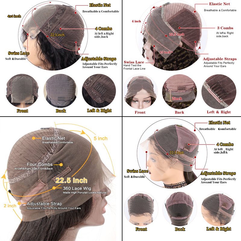 Premium 613 pixie cut bob 360 pre pluck full lace closure wigs natural human hair HD lace front frontal wig for black women