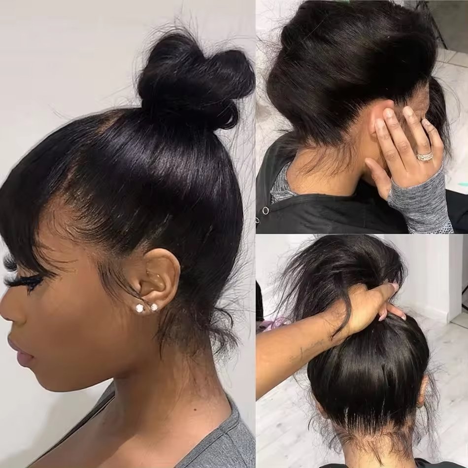 Wholesale Bone Straight Human Hair Lace Front Wigs For Black Women HD Lace Frontal Wigs Brazilian Human Hair Wigs 360 Full Lace