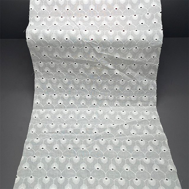 TUTON Top Quality TC Cotton Water Soluble Lace Embroidery Fabric for Dress