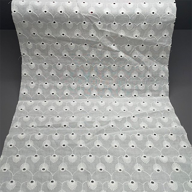 TUTON Top Quality TC Cotton Water Soluble Lace Embroidery Fabric for Dress