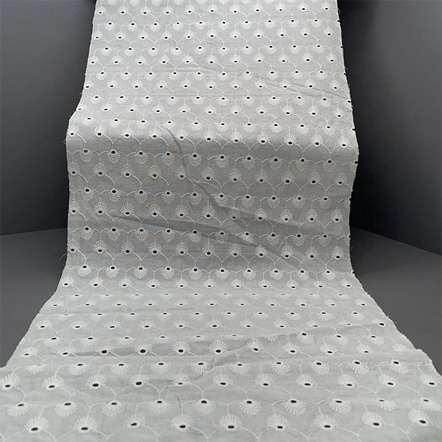 TUTON Top Quality TC Cotton Water Soluble Lace Embroidery Fabric for Dress