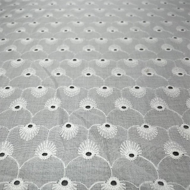 TUTON Top Quality TC Cotton Water Soluble Lace Embroidery Fabric for Dress