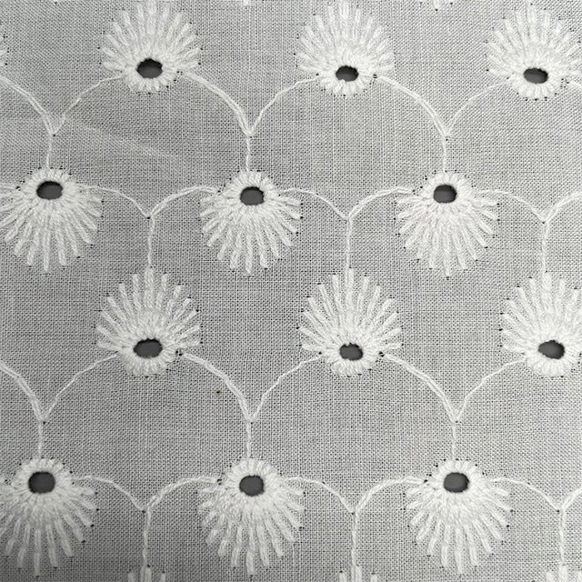 TUTON Top Quality TC Cotton Water Soluble Lace Embroidery Fabric for Dress