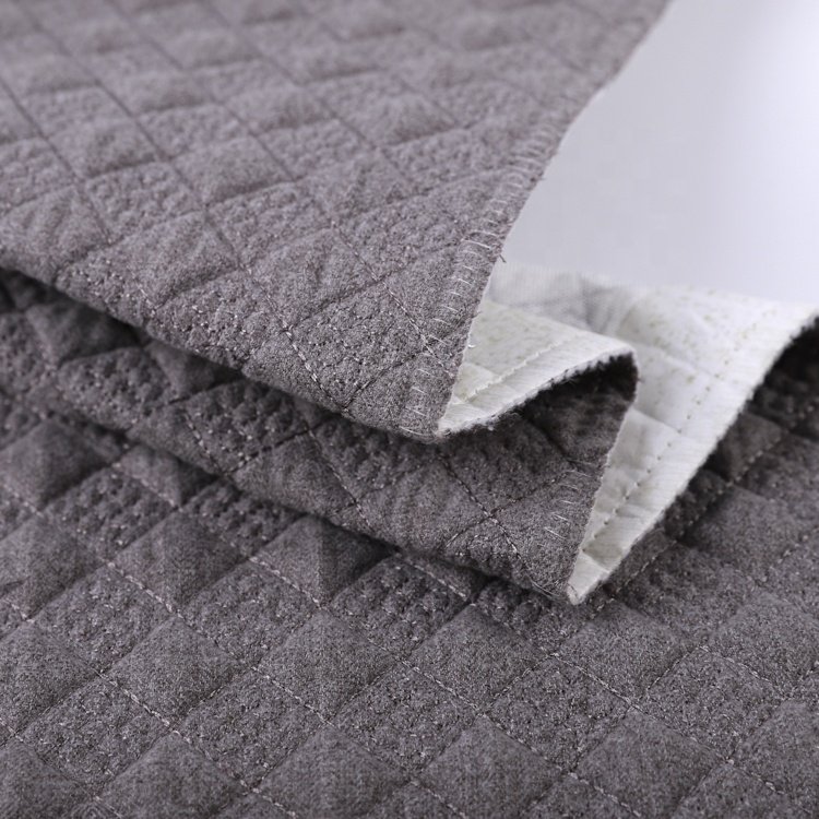 Fabric Embroidery Plaid 100 Polyester Suede Fabric