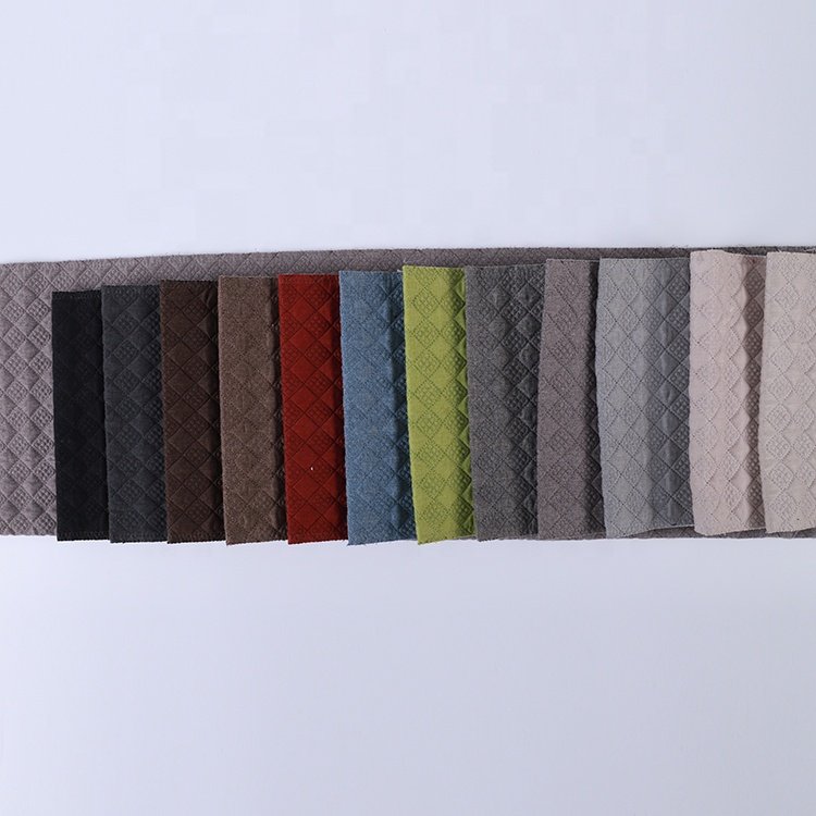 Fabric Embroidery Plaid 100 Polyester Suede Fabric