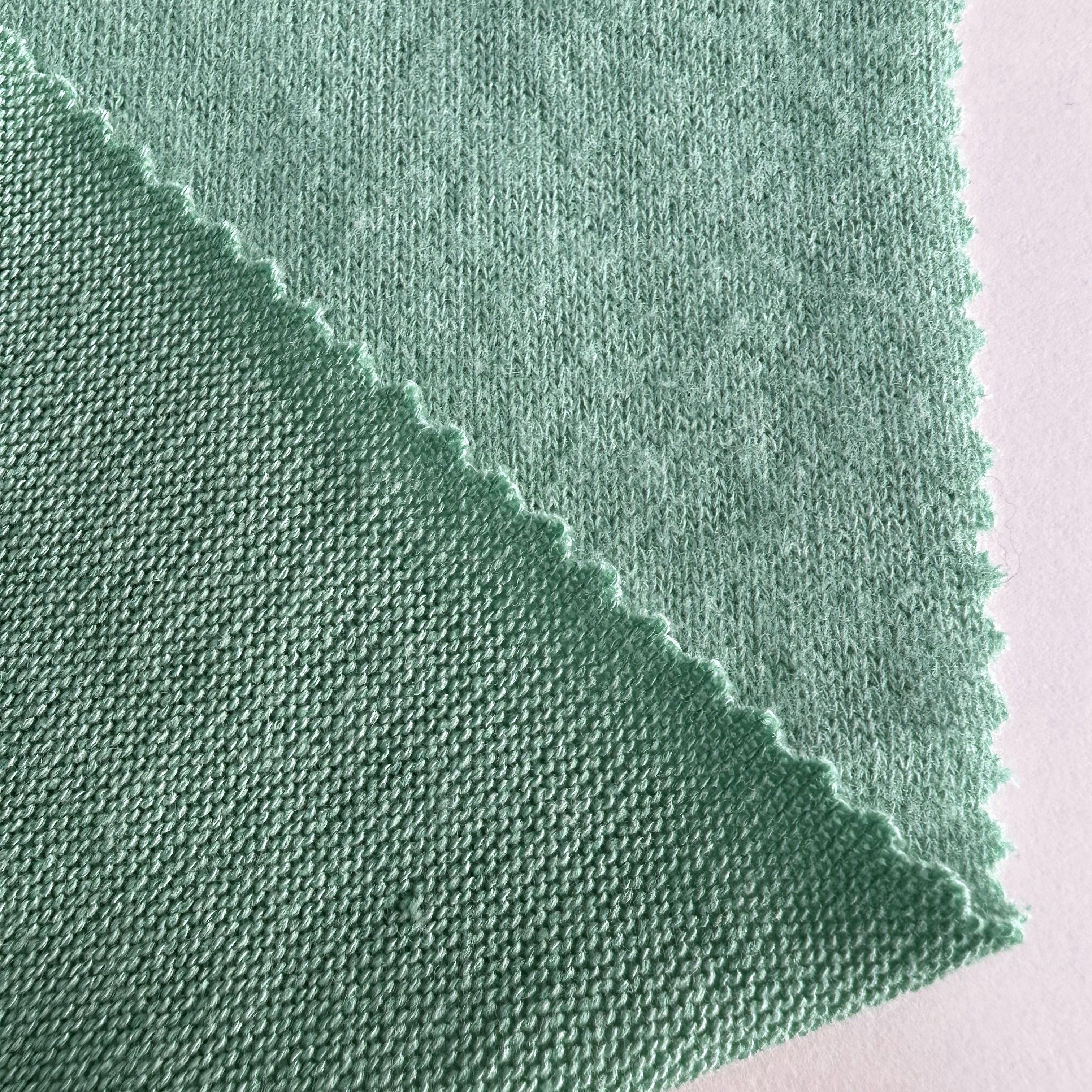 Hot Sale Plain TR Poly Rayon Spandex Stretch Hacci Jersey Cashmere Angora Rib Knitted Fabric For Women Clothing