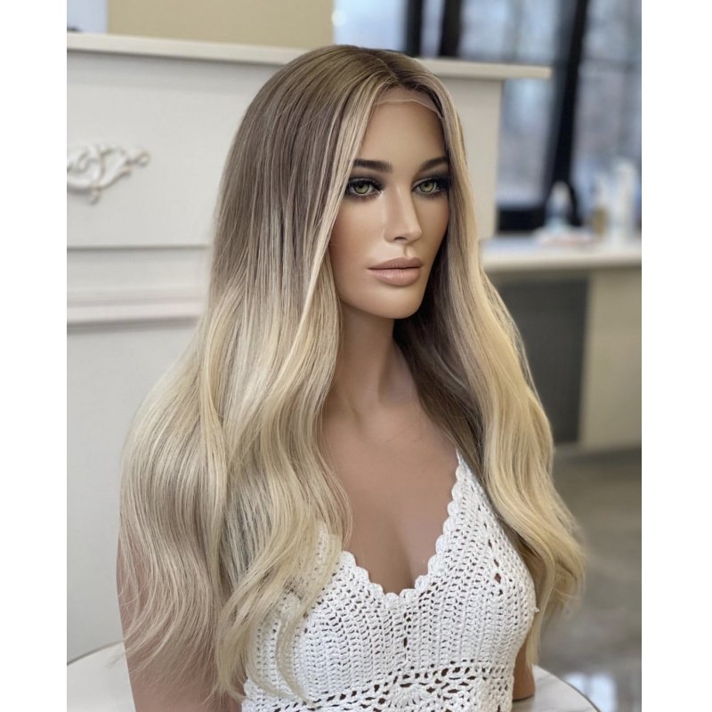 Russian Human Hair Braided Wigs Body Wave Peluca Front Jewish Kosher Wigs Frontal De Encaje Hd Lace Front Sweeping Blonde Smooth
