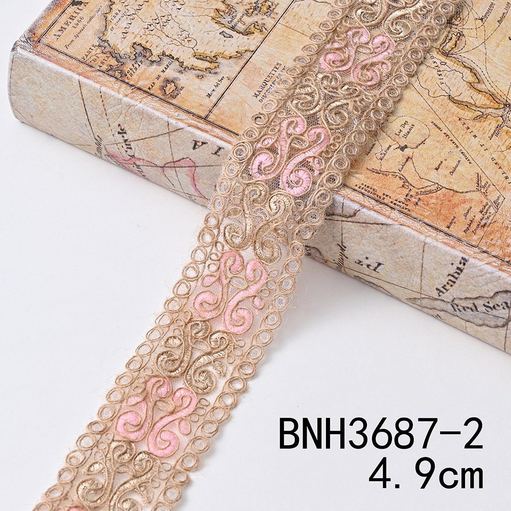 Latest Gold Fine Embroidered Organza Lace Fabric Ribbon For Dress Fabric Flower Garment Accessories