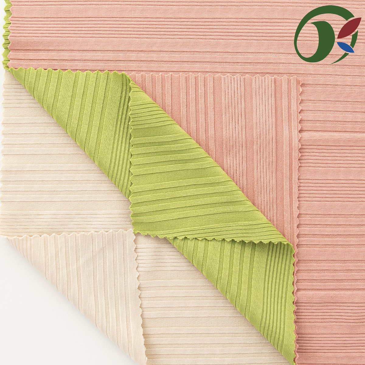 Fabric wholesale provides free samples of knitted ribbed polyester spandex dress fabric