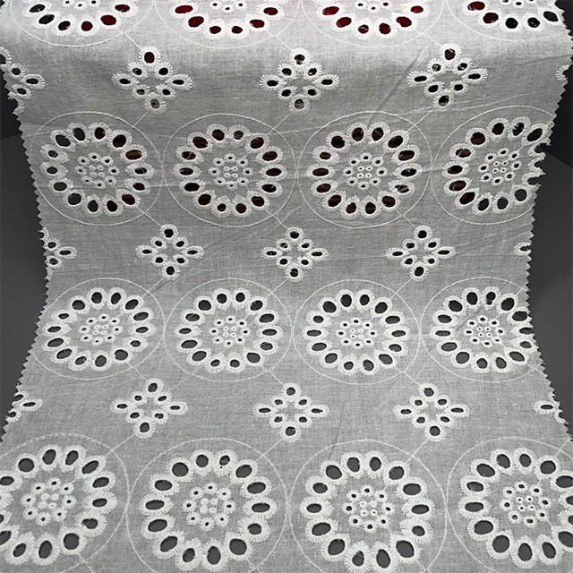 TUTON Custom TC Cotton 135 CM Lace Embroidery Fabric For Dress