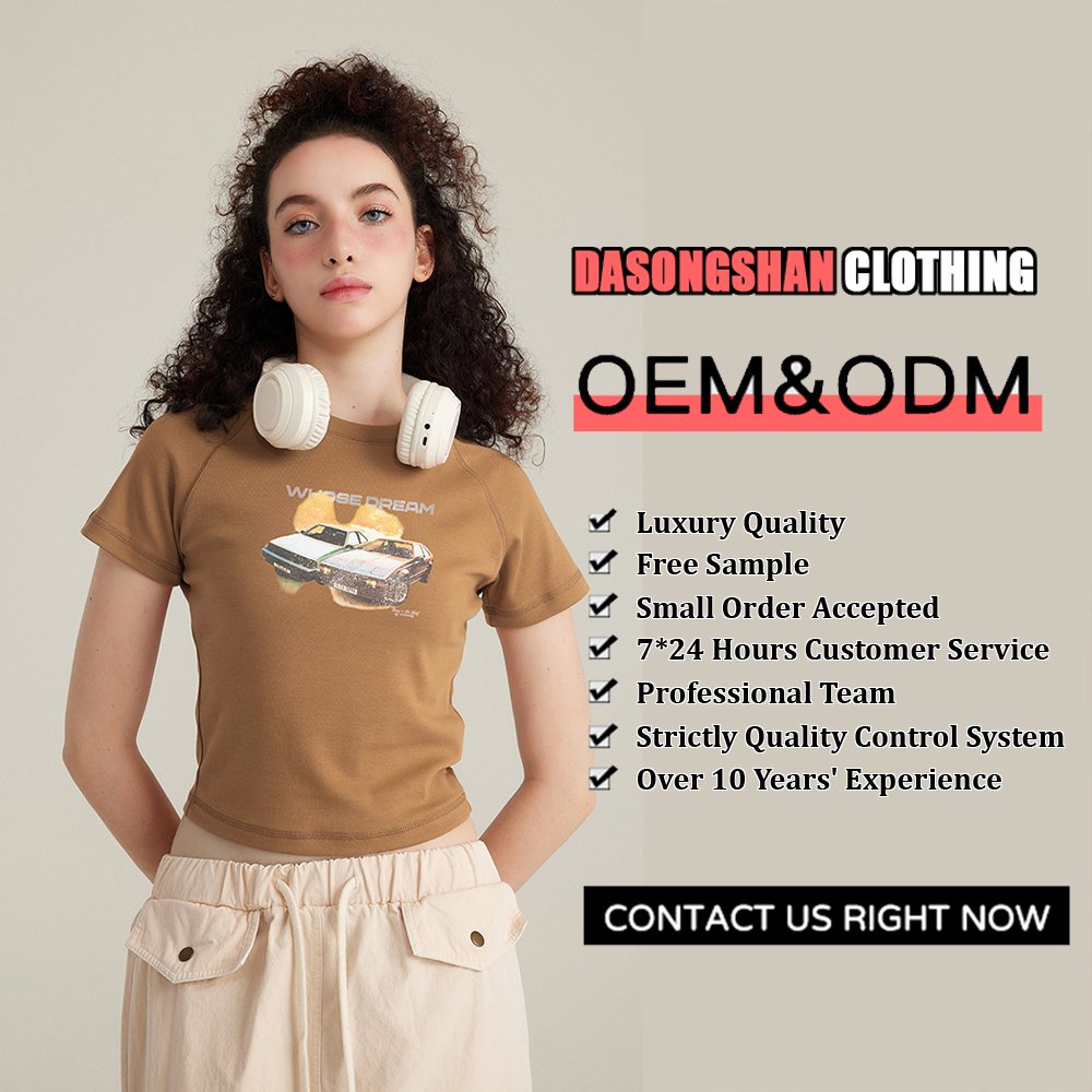 Summer custom Print high quality White y2k baseball baby tee Women's T-Shirts knitted crop top