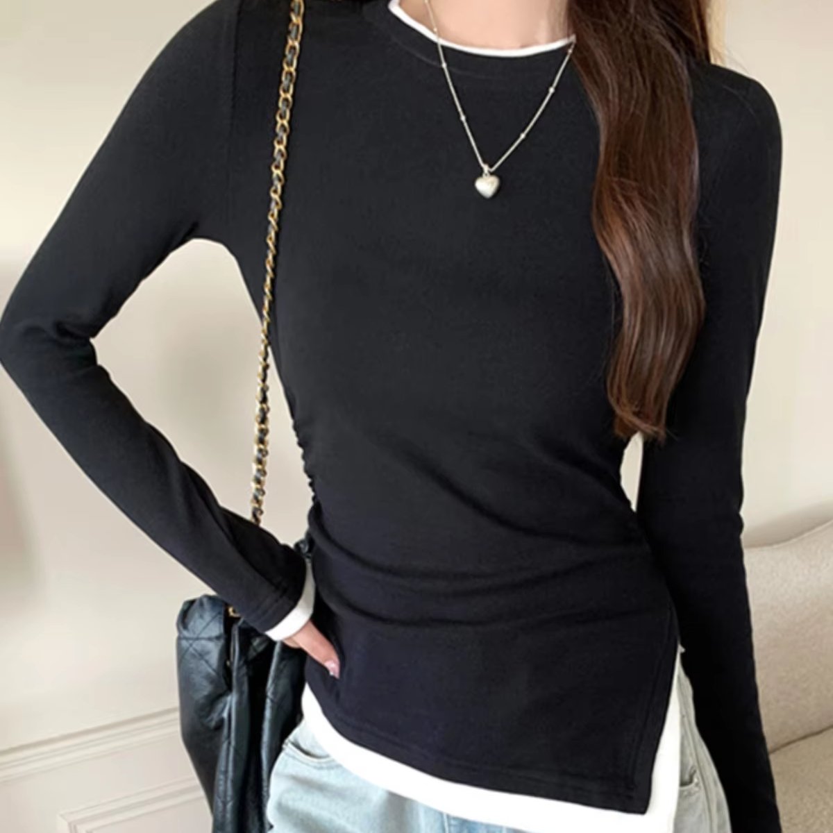 Women's Lightweight Seamless Bodycon Crop Top T-Shirt Long Sleeve Crew Neck Wholesale Casual Wear
