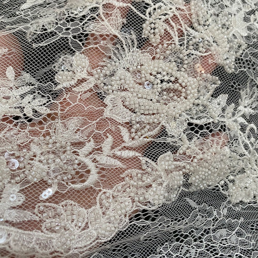 2023 Nigeria Laces Red Guipure Beads Lace Embroidery Fabric With Sequins And Pearls Aso Ebi For African Wedding